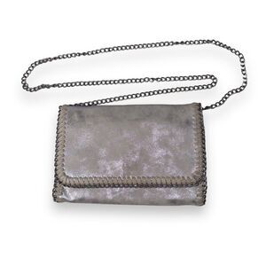 Chelsea28 Metallic Silver‎ Crossbody Bag Purse / Clutch